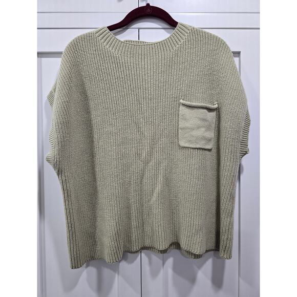 NWOT Ugerlov Sage Short Sleeve Knit Sweater Top XL with Pocket - Picture 2 of 8